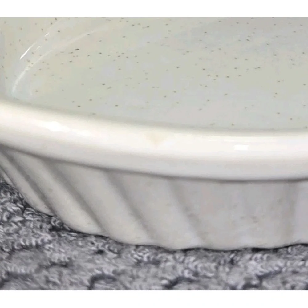 4 STONEWARE Oven Proof Small Oval Casserole Baking Dishes White Japan Ribbed‎